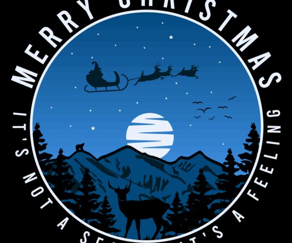 Christmas Landscape - Holiday Silhouette