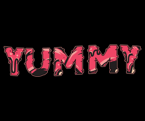 Yummy Typography - Edible Grunge Design