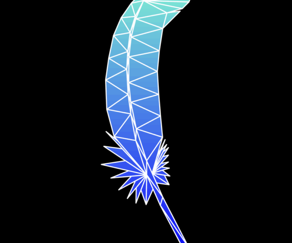 Geometric Feather - Gradient Plume