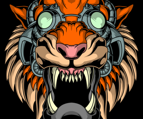 Cybernetic Tiger - Steampunk Predator