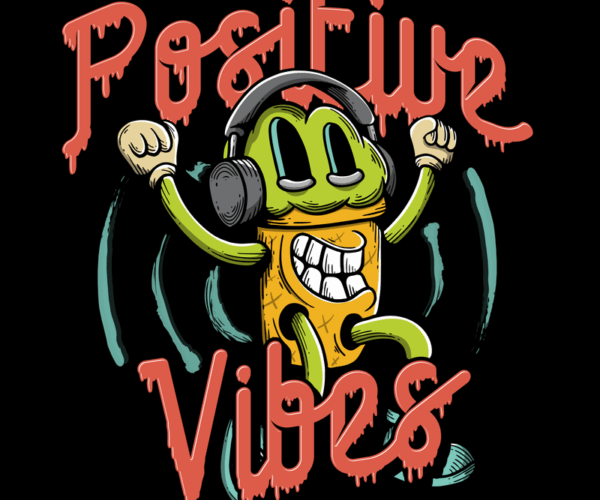 Positive Cartoon - Groovy Vibes