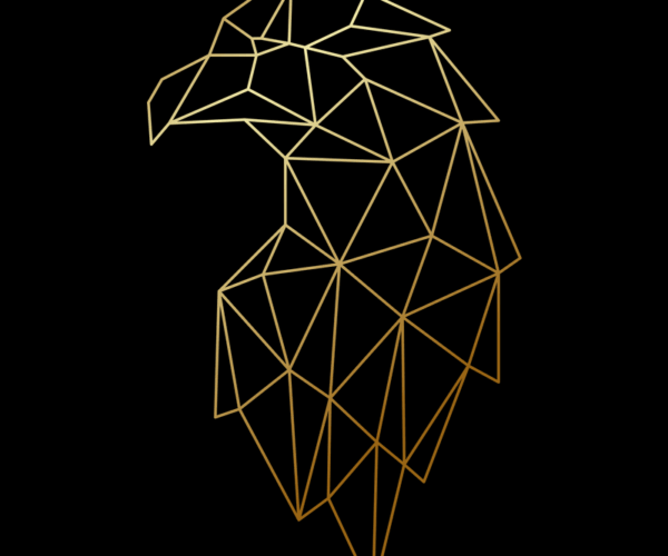 Geometric Eagle - Golden Majesty