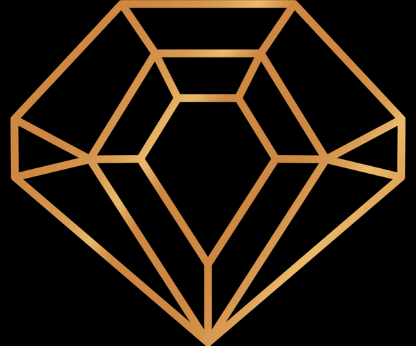 Geometric Diamond - Golden Facets