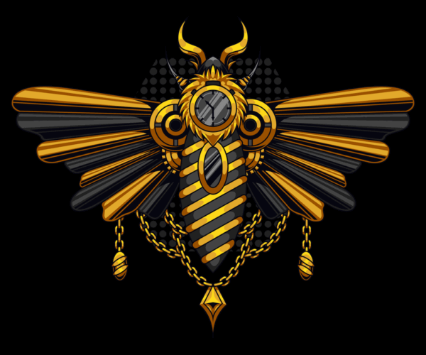 Clockwork Moth - Golden Timepiece