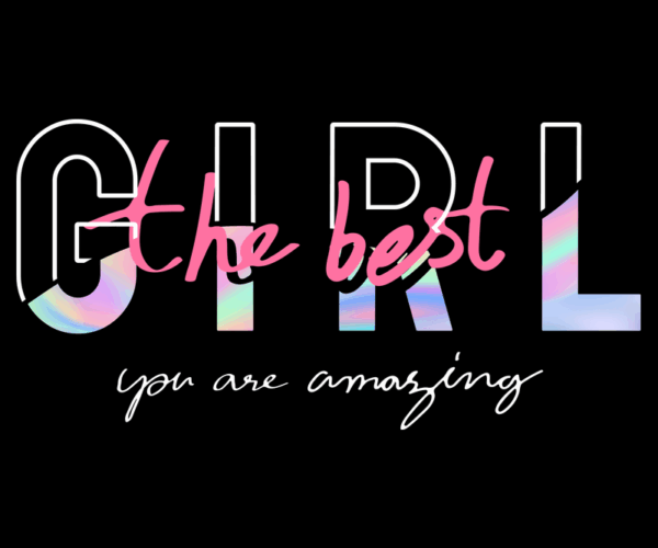 Holographic Girl - Motivational Typography