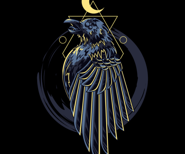 Raven's Wisdom - Mystic Lunar Art