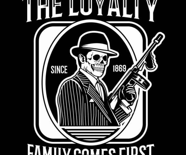 Skeleton Gangster - Vintage Mafia