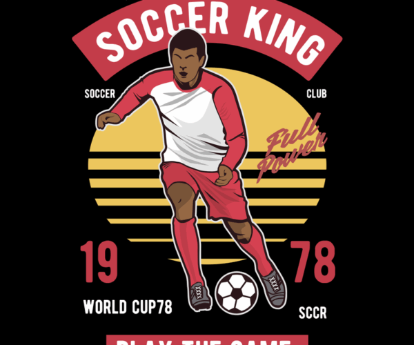 Soccer King - Vintage Sport Graphic