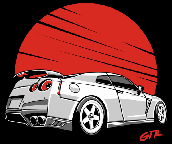 GTR Sunset - Modern Automotive Art