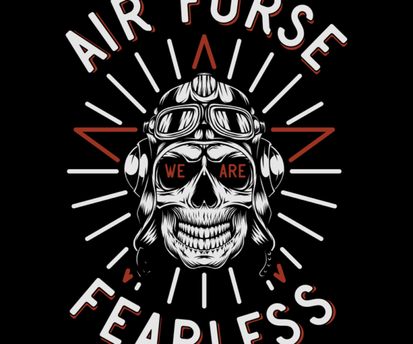 Air Force Fearless - Pilot Skull Graphic