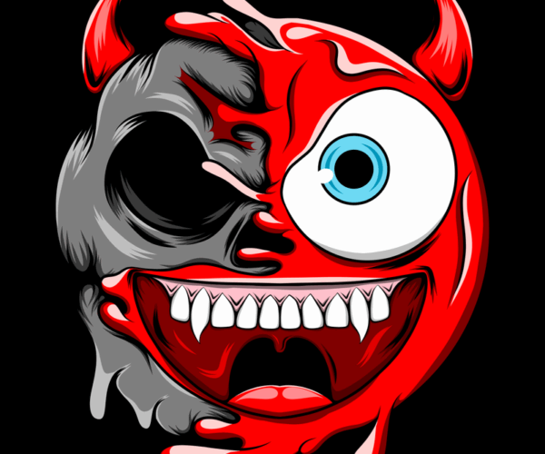 Half-Skull Devil - Mischievous Grin