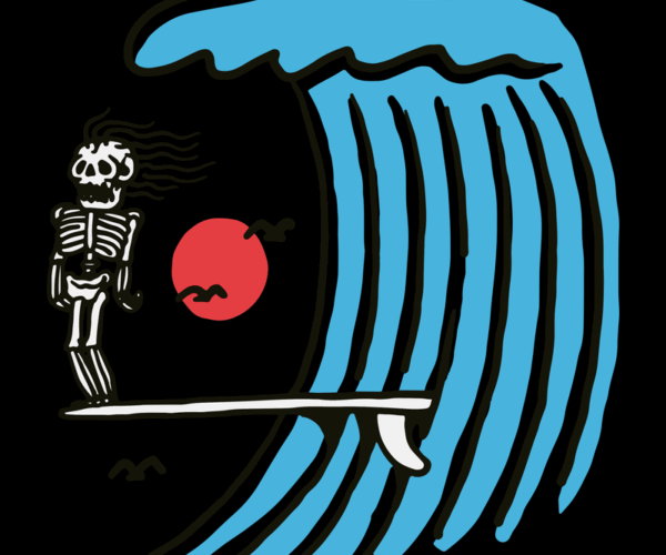 Surfing Skeleton - Coastal Reaper Edition