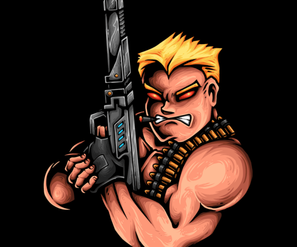 Heavy Gunner - Action Grin