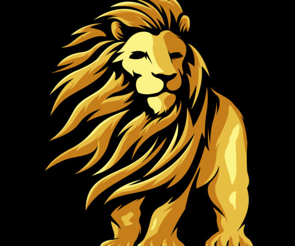 Golden Lion - Regal Illustration