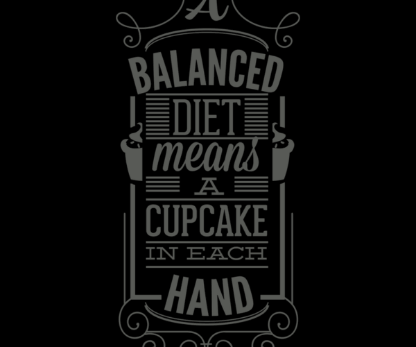 Cupcake Diet - Playful Typography