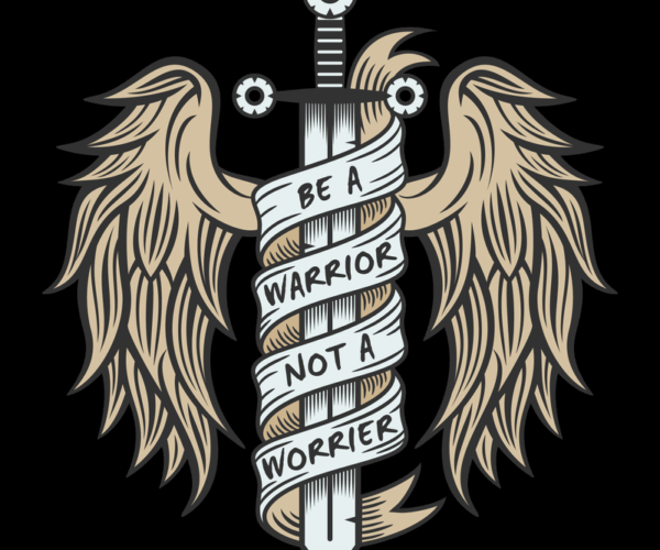 Warrior's Creed - Motivational Sword Design