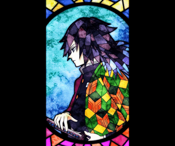 Giyu Tomioka - Demon Slayer Stained Glass