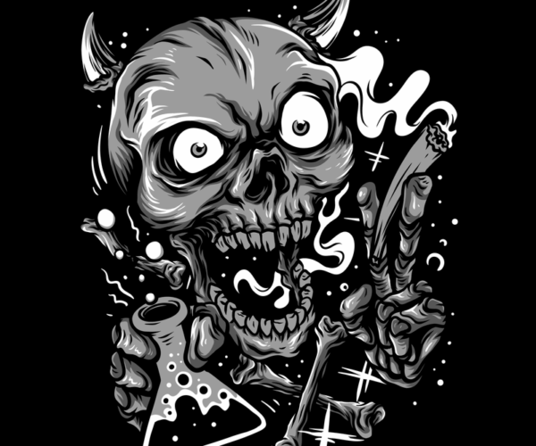 Mad Scientist Skull - Chemical High Design