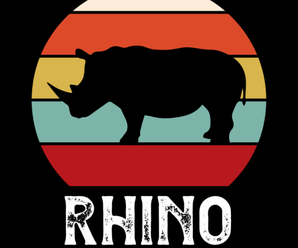 Rhino Spirit - Vintage Sunset Design