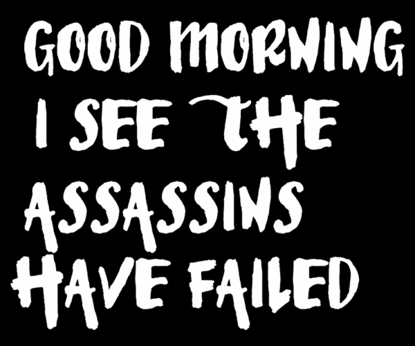 Assassin's Fail - Sarcastic Morning Greeting