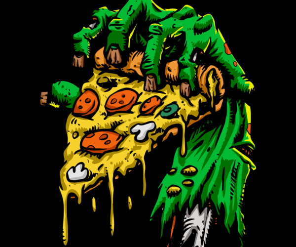 Zombie Feast - Pizza Hand Grab