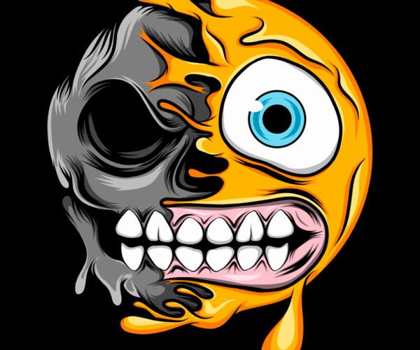 Melting Emoji - Half-Undead Expression