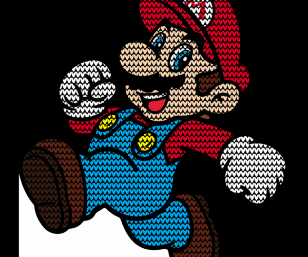 Knitted Mario - Jumping Joy