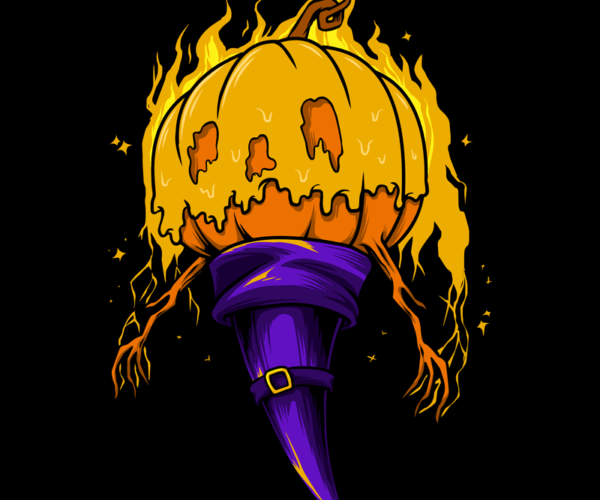 Flaming Pumpkin - Witch's Companion