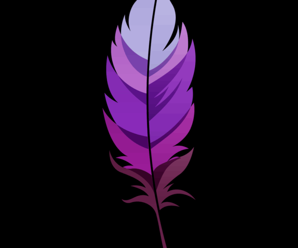 Feather - Purple Ombre Design