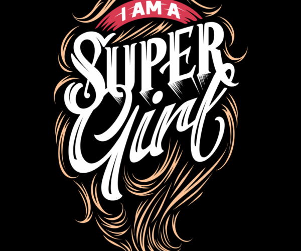 Super Girl - Typography Art