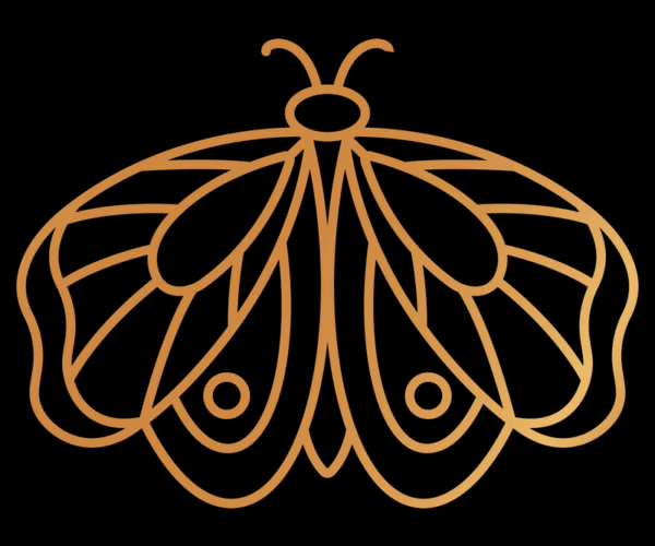 Golden Moth - Mystical Outline