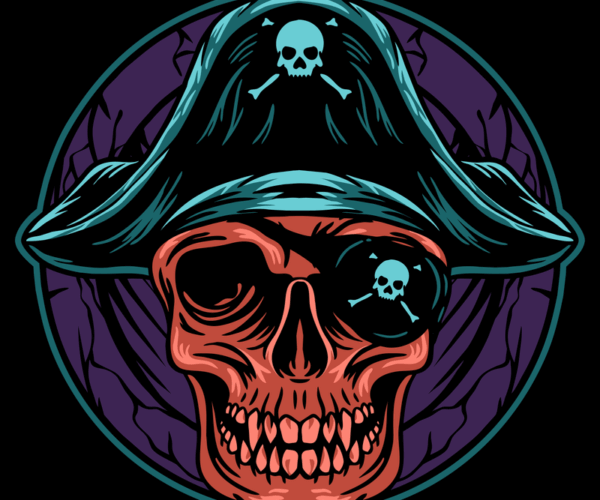 Pirate Skull - Nautical Horror Emblem