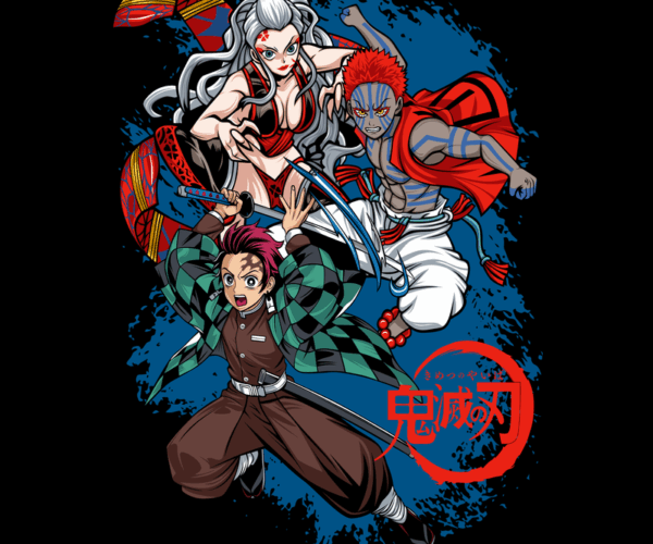 Demon Slayer Trio - Fiery Battle Stance