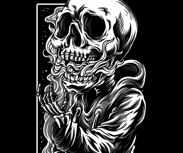 Skeletal Smoker - Vaporwave Ghoul