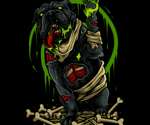 Zombie Bulldog - Undead Pup