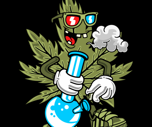 Cartoon Leaf Dude - Bong Buddy