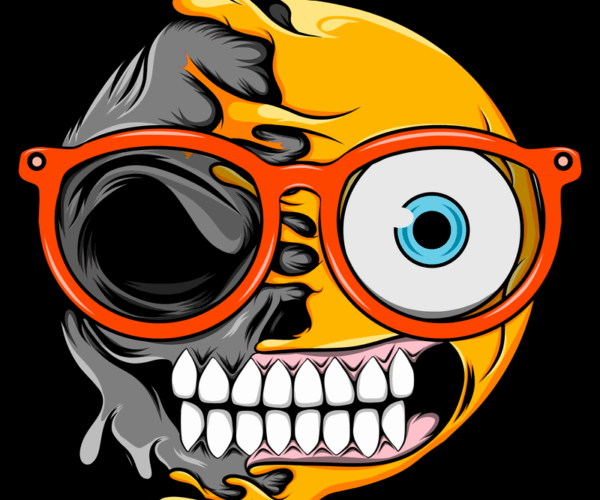 Zombie Emoji - Half & Half Design