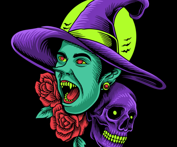 Wicked Witch - Rose Skull