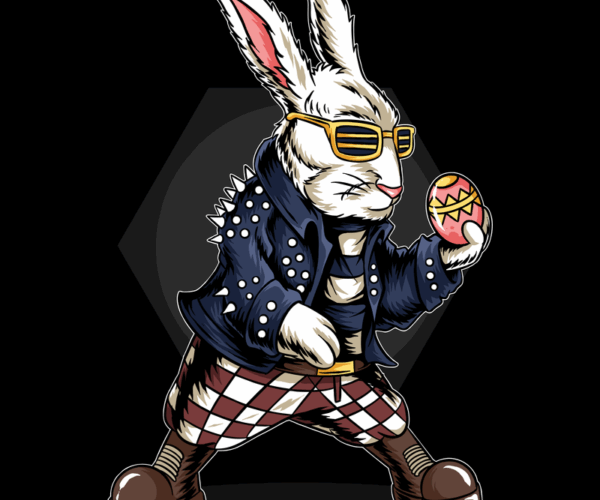 Punk Easter Bunny - Rebel Egg Holder