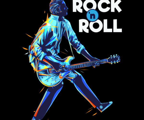 Rock 'n' Roll Legend - Dynamic Guitarist Design