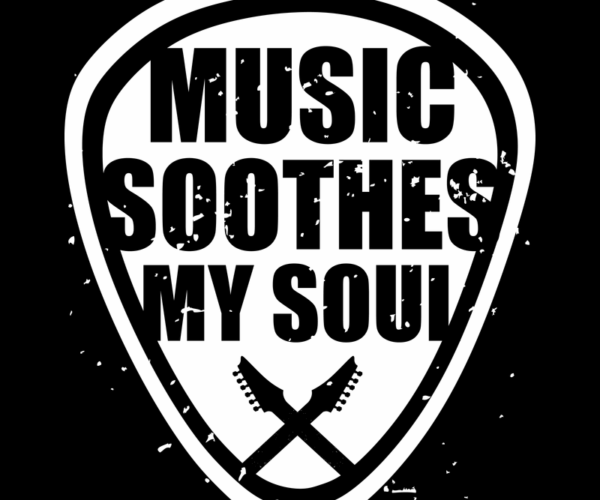 Music Soothes My Soul - Guitar Pick Logo