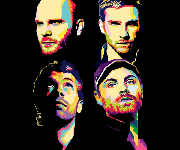 Coldplay - Colorful Portrait Art