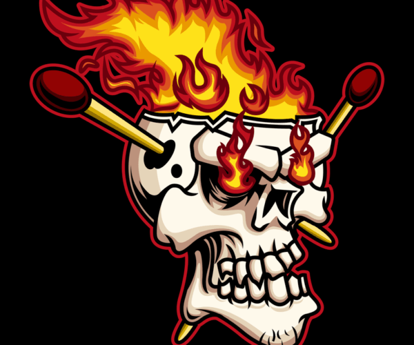 Burning Skull - Matchstick Vision
