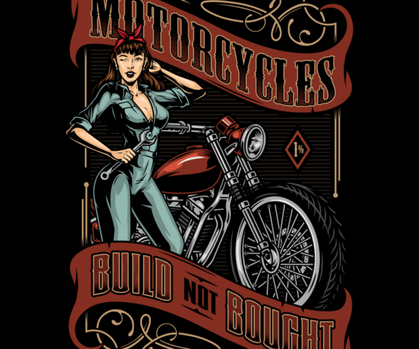 Custom Motorcycles - Pinup Mechanic