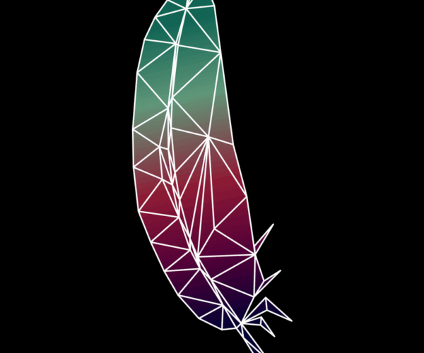 Geometric Feather - Gradient Dreamscape