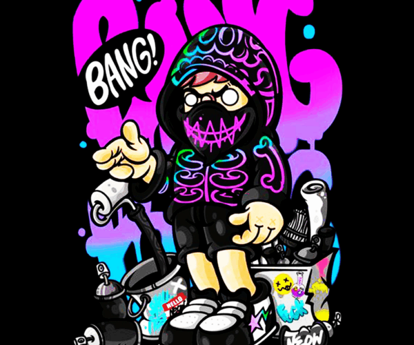 Neon Graffiti Artist - Mischief Maker