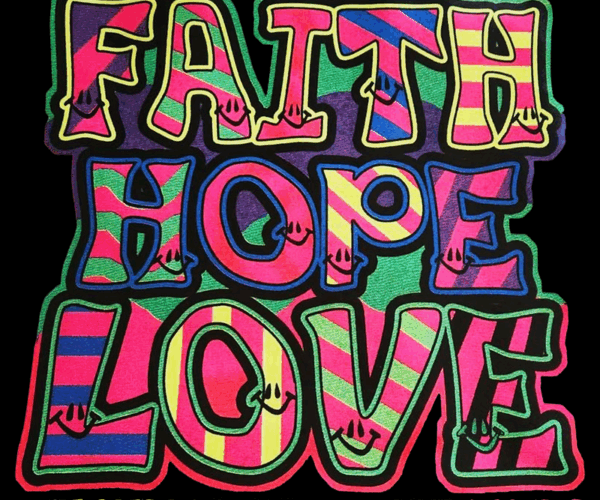 Faith Hope Love - Positive Typography Design