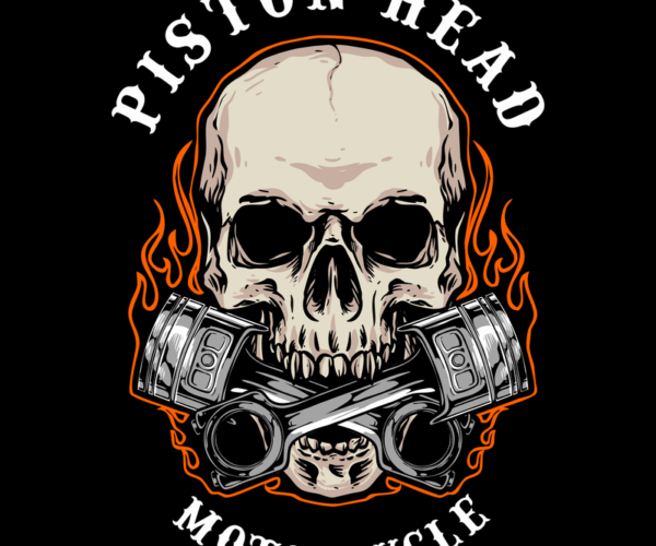 Piston Head - Motorcycle Skull