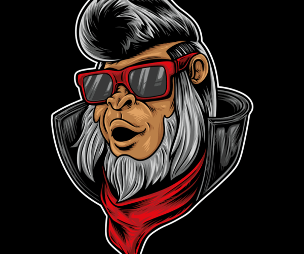 Rockabilly Gorilla - Rebel Cool Design