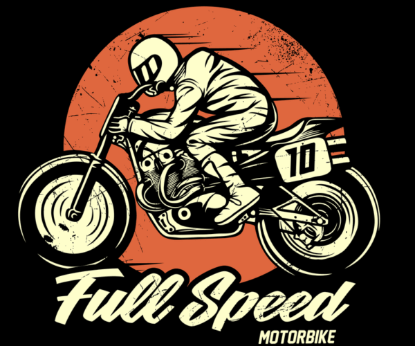 Full Speed - Vintage Motorbike Design